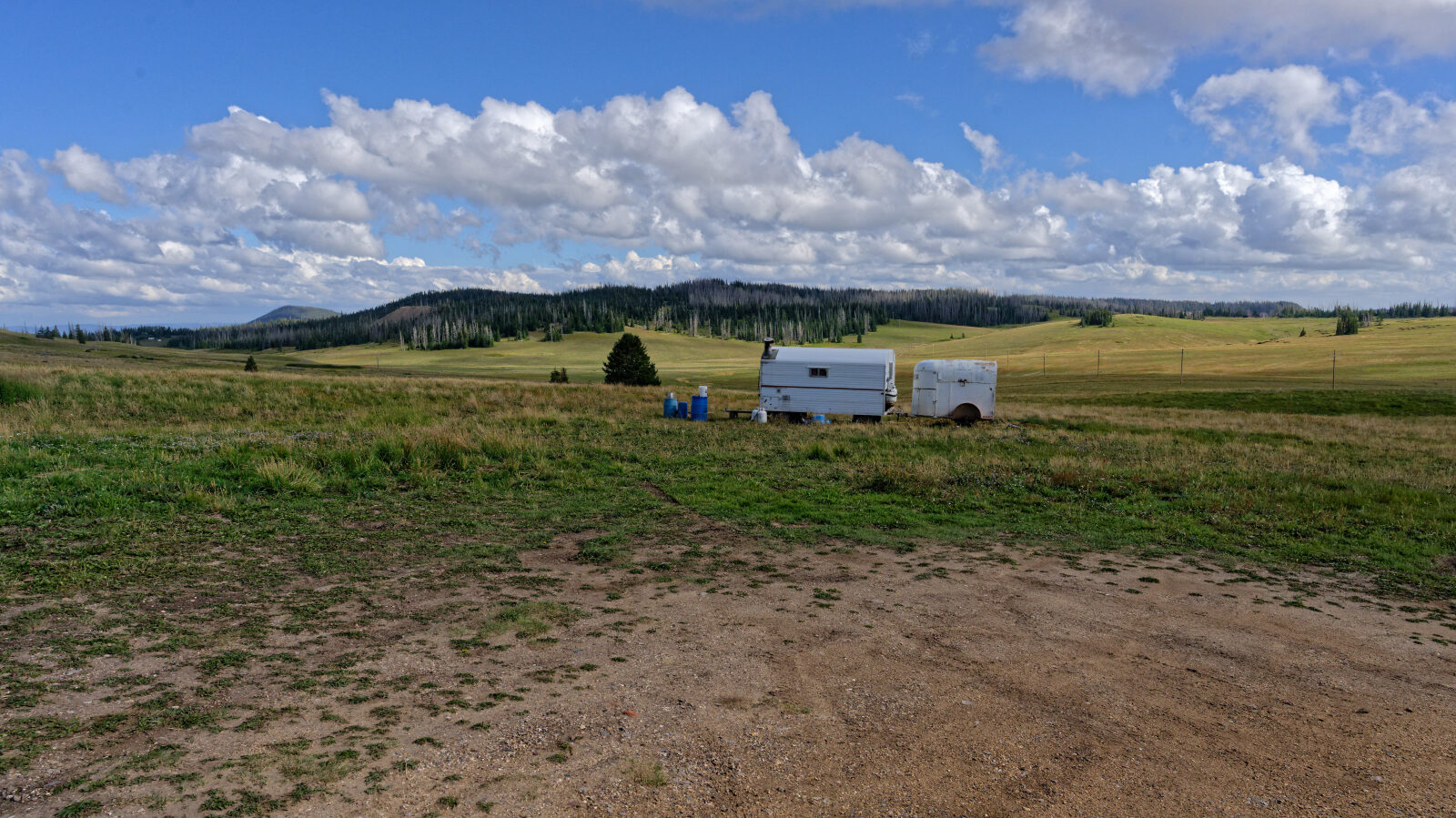 Camping for three to five rigs with easy access. No shade, trees or privacy.