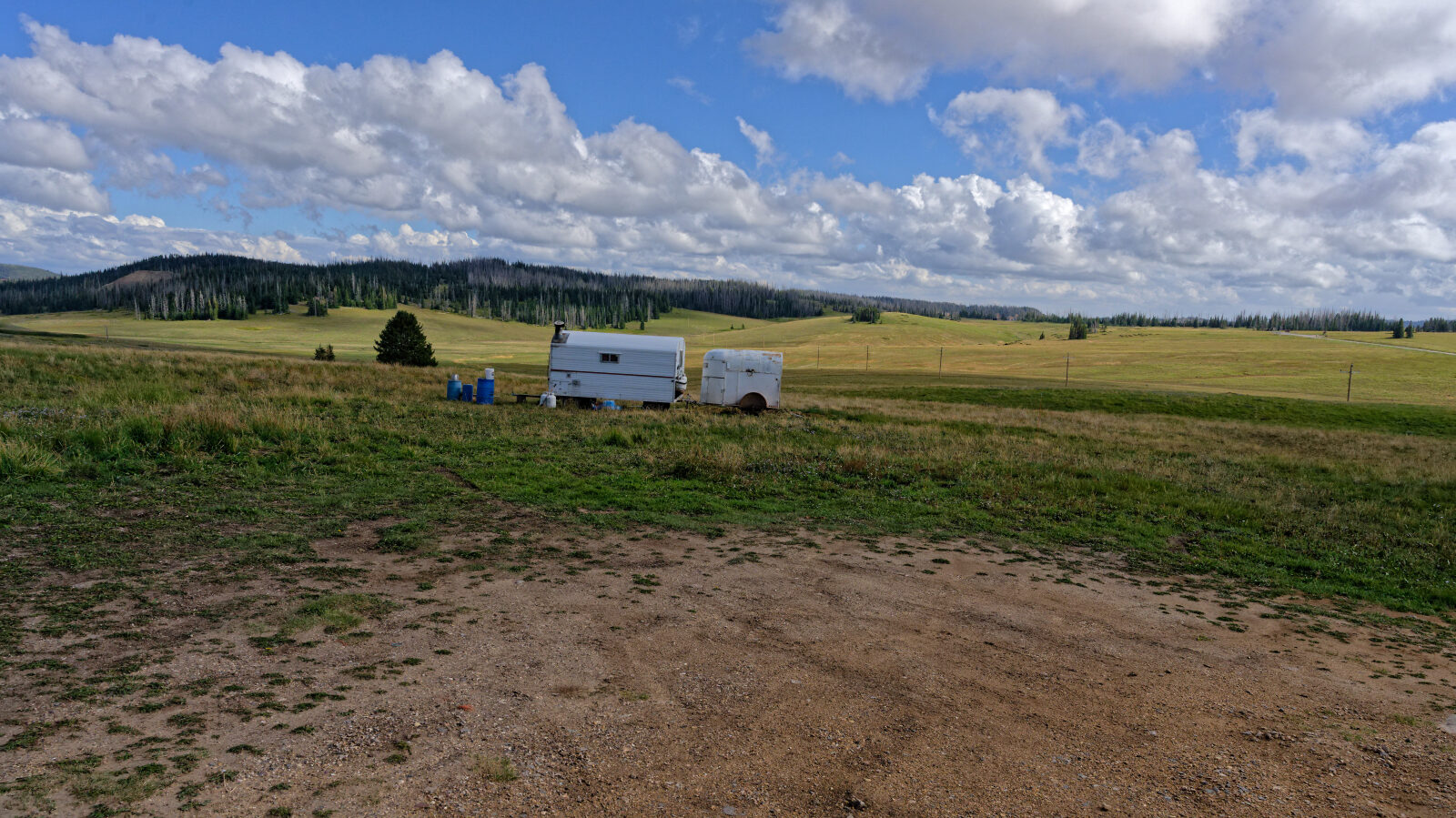 Camping for three to five rigs with easy access. No shade, trees or privacy.