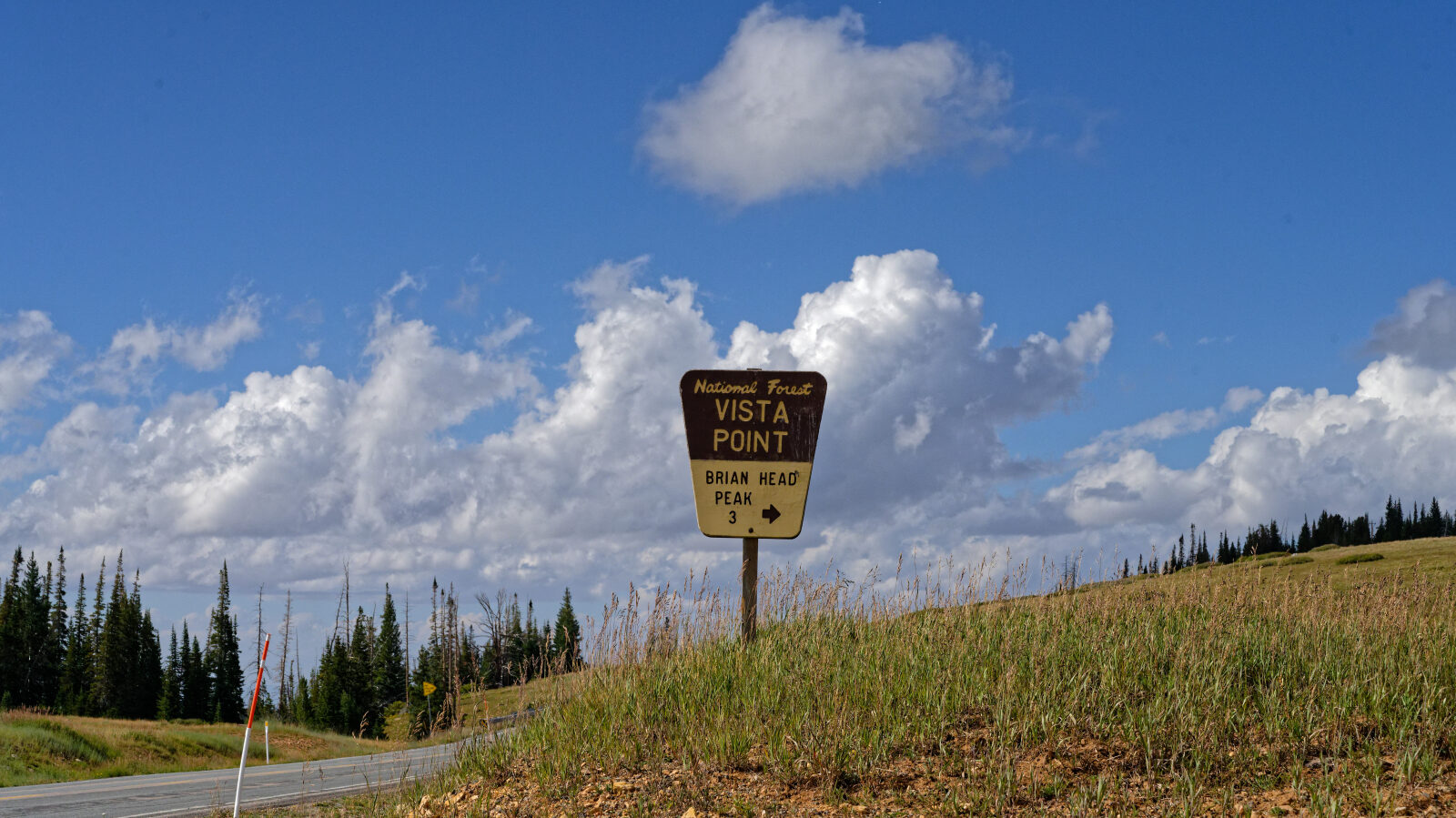 Start of Brian Head Peak Road.