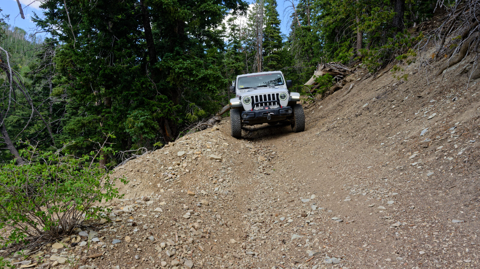 This is the hardest spot on the spur, about a level three and a half to four.