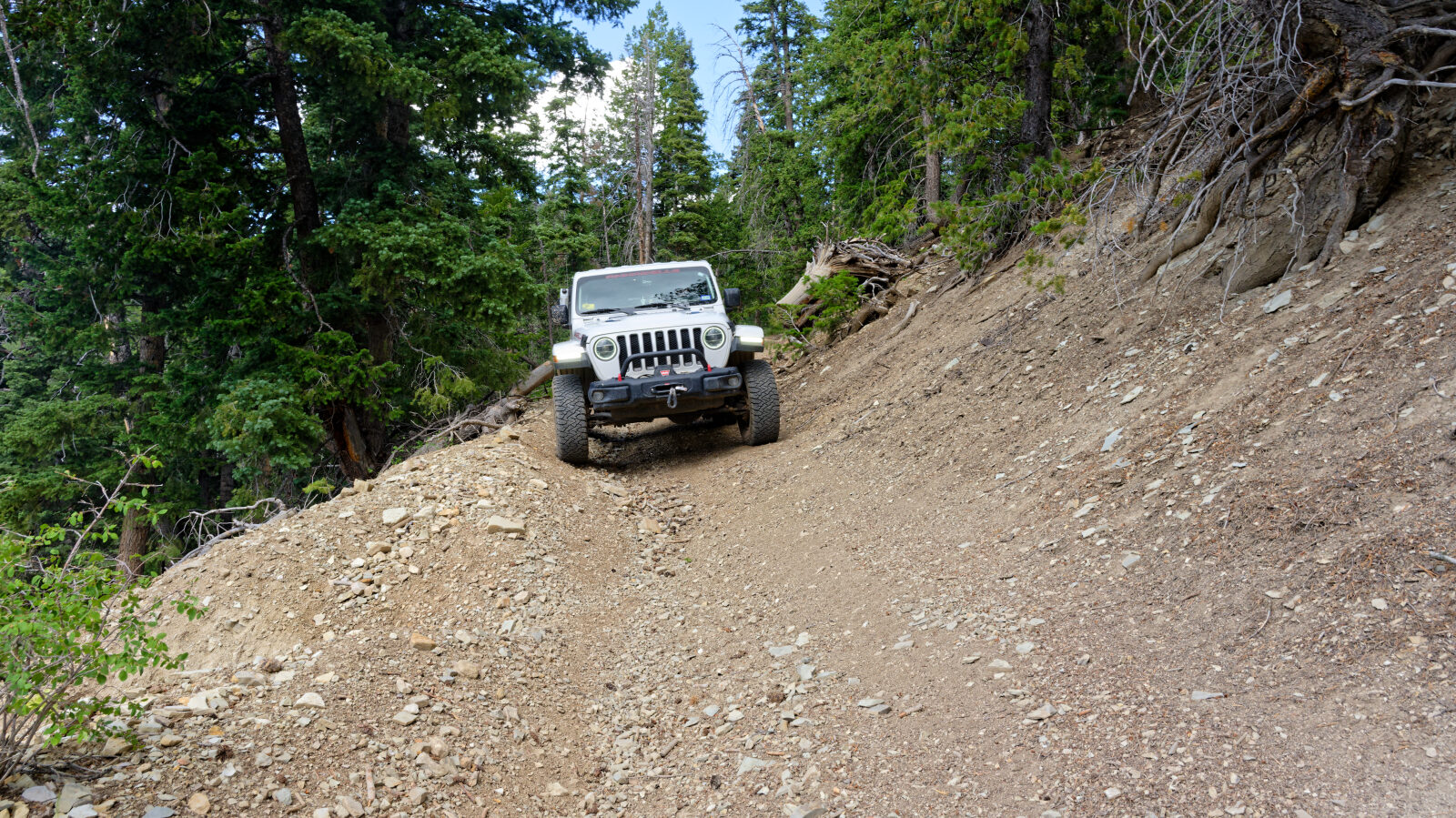 This is the hardest spot on the spur, about a level three and a half to four.