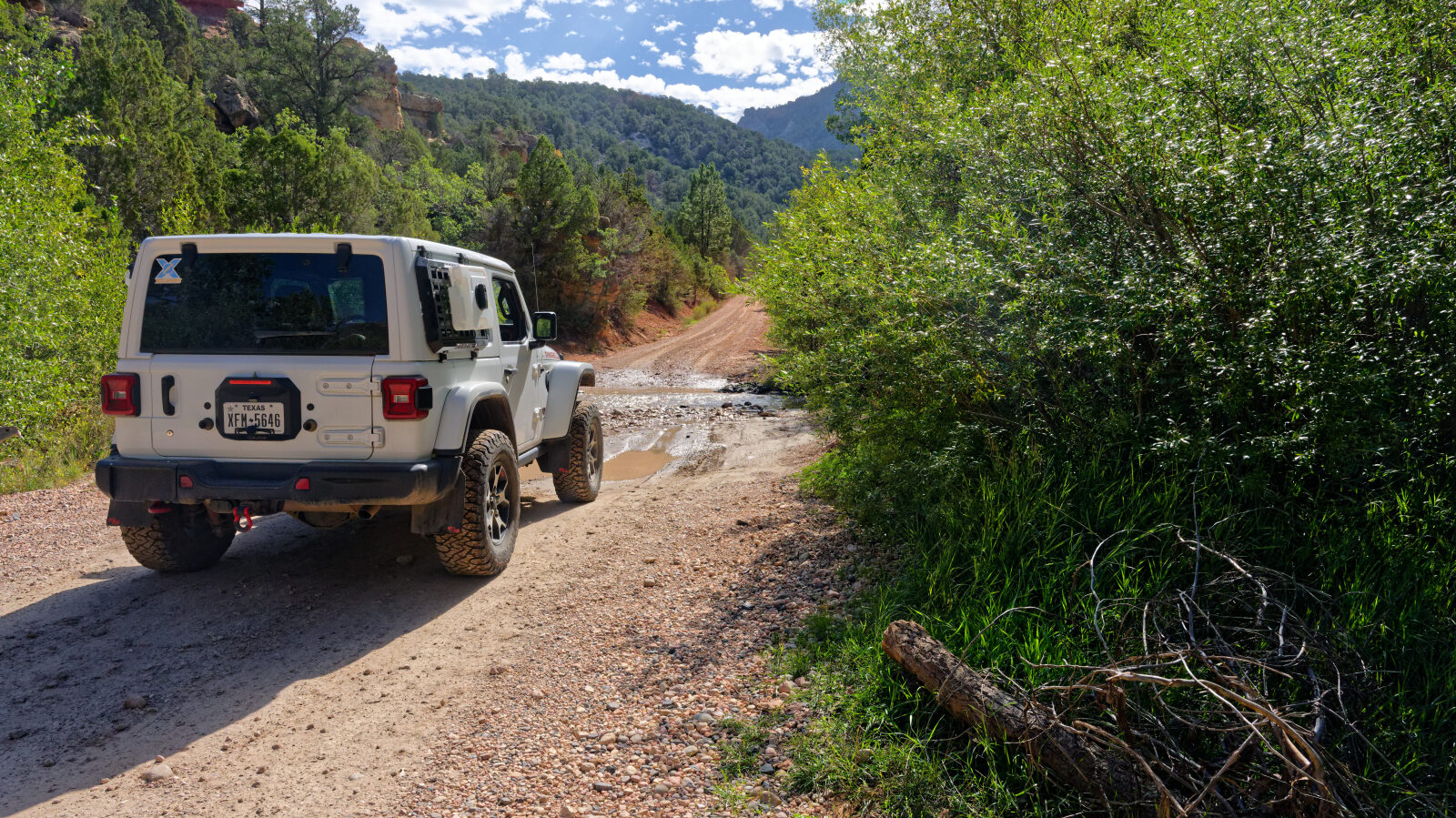 There is a creek crossing here.