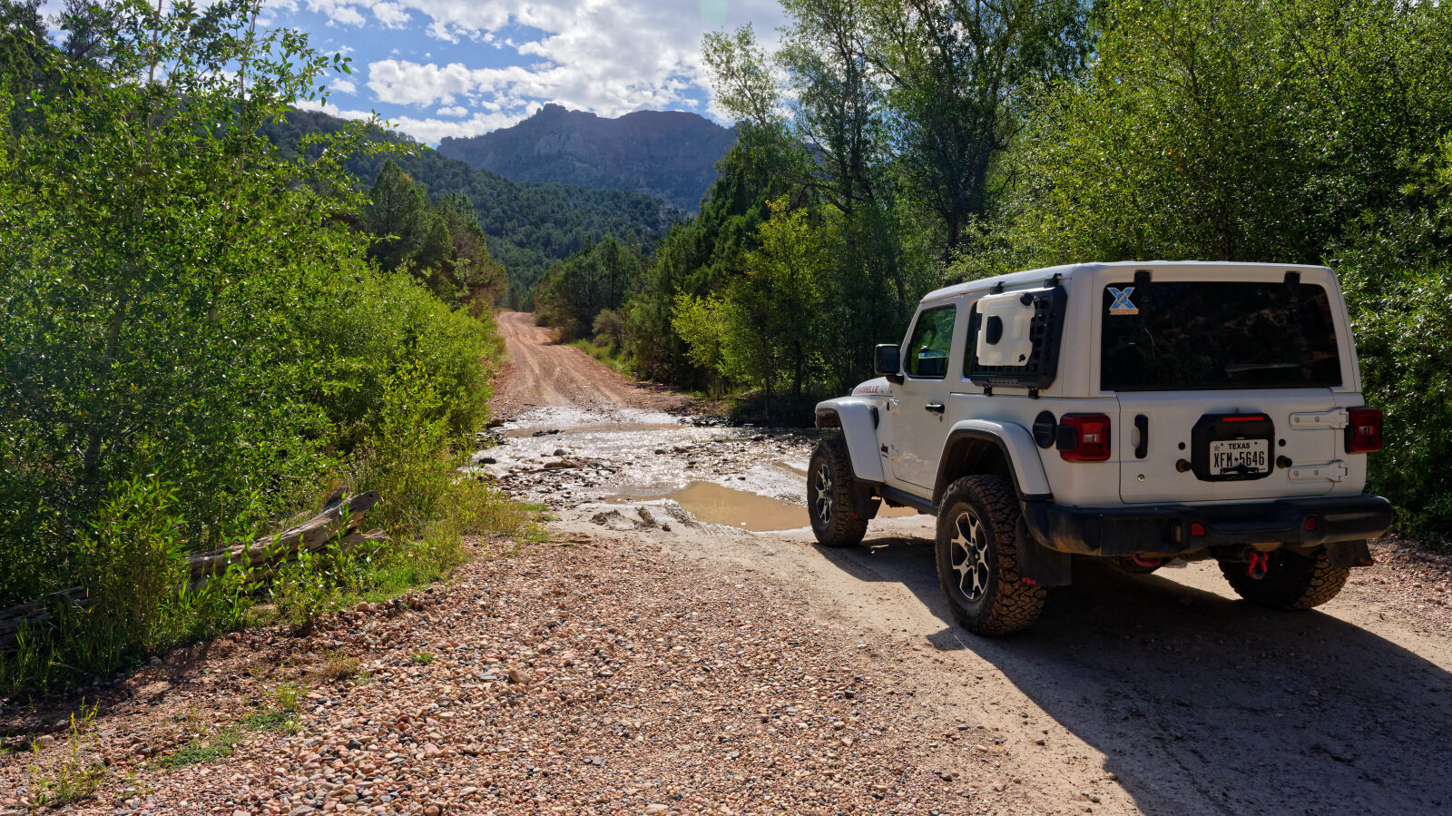 There is a creek crossing here.