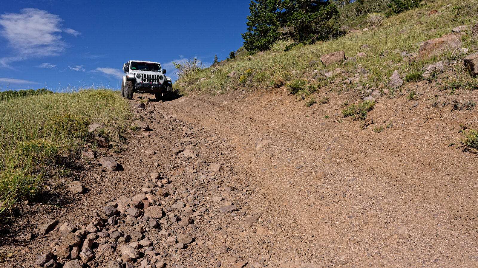 A Level 3 spot with deep ruts, deeper than a Level 2 section would have.