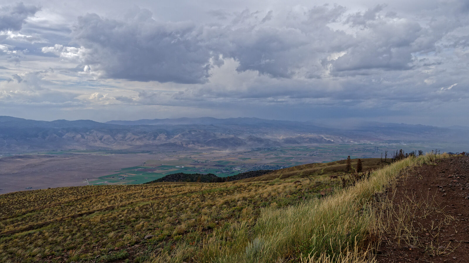 Great view west over the Sevier Valley, home to Monroe and Richfield.