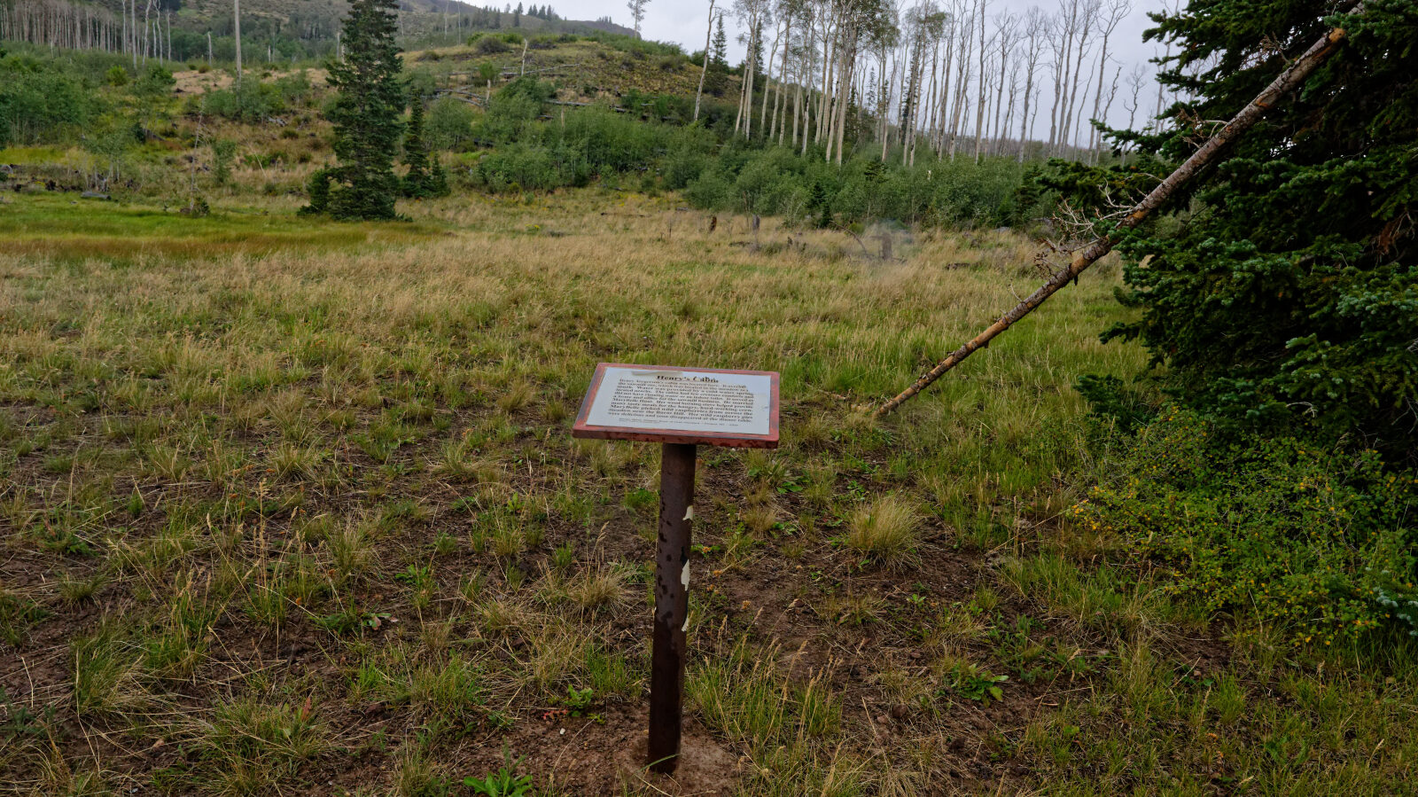 Informational sign for Solomon Hill Flat.
