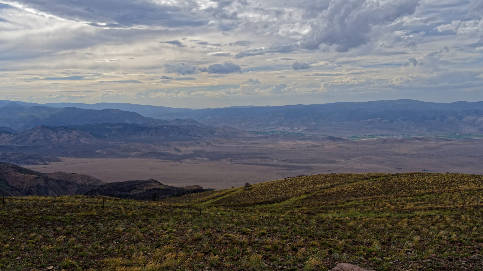 Great view west over the Sevier Valley, home to Monroe and Richfield.