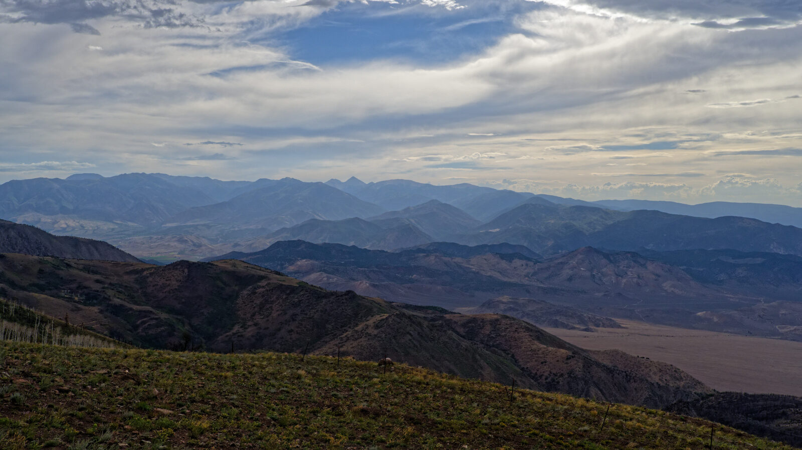 Great view west over the Sevier Valley, home to Monroe and Richfield.