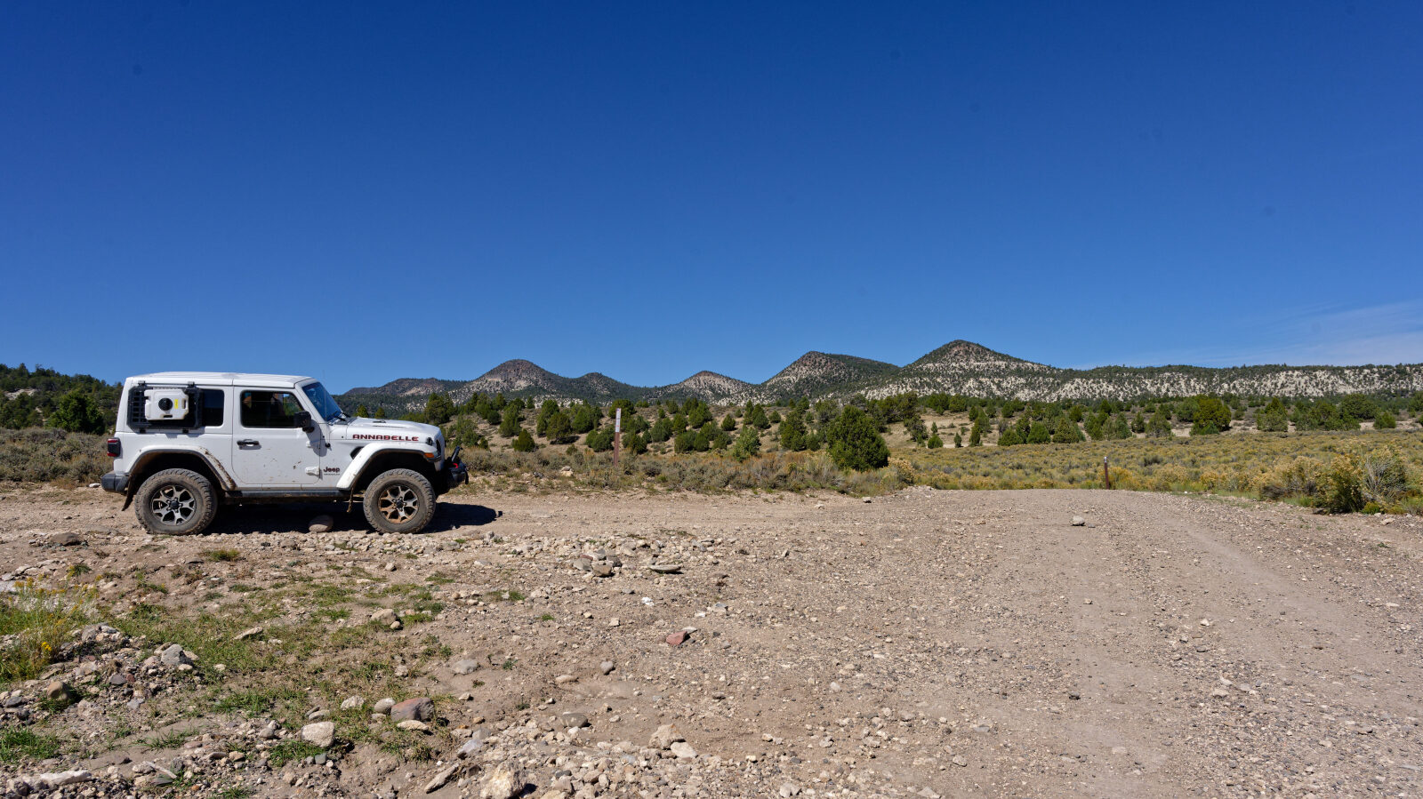 End of the trail. Private property is nearby.