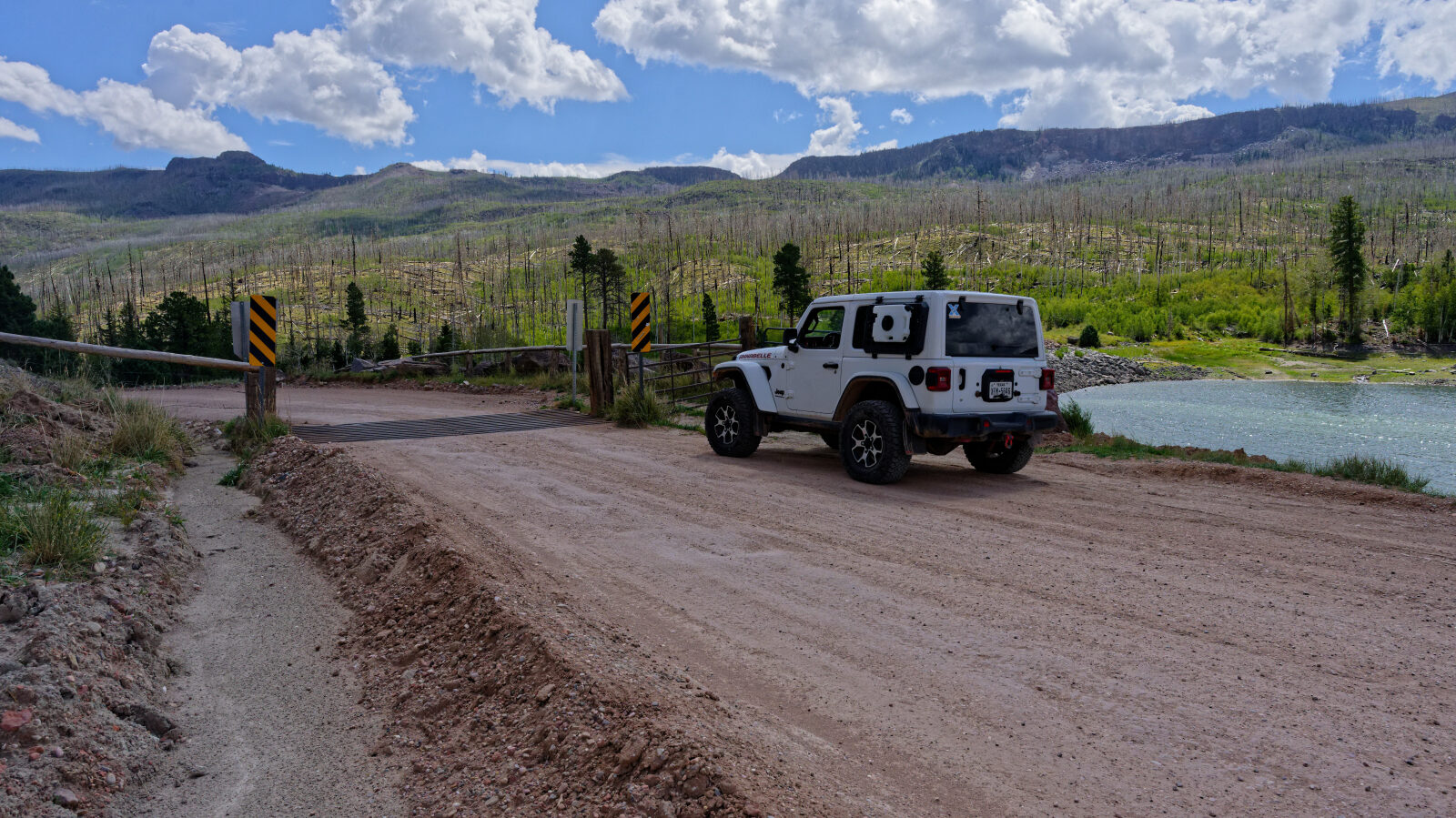 The road ends at the end of Yankee Meadows Reservoir.