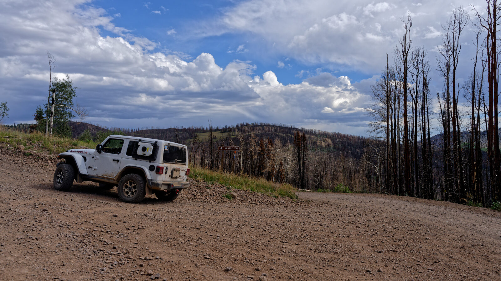 Start of Trail 165, Monroe Peak.