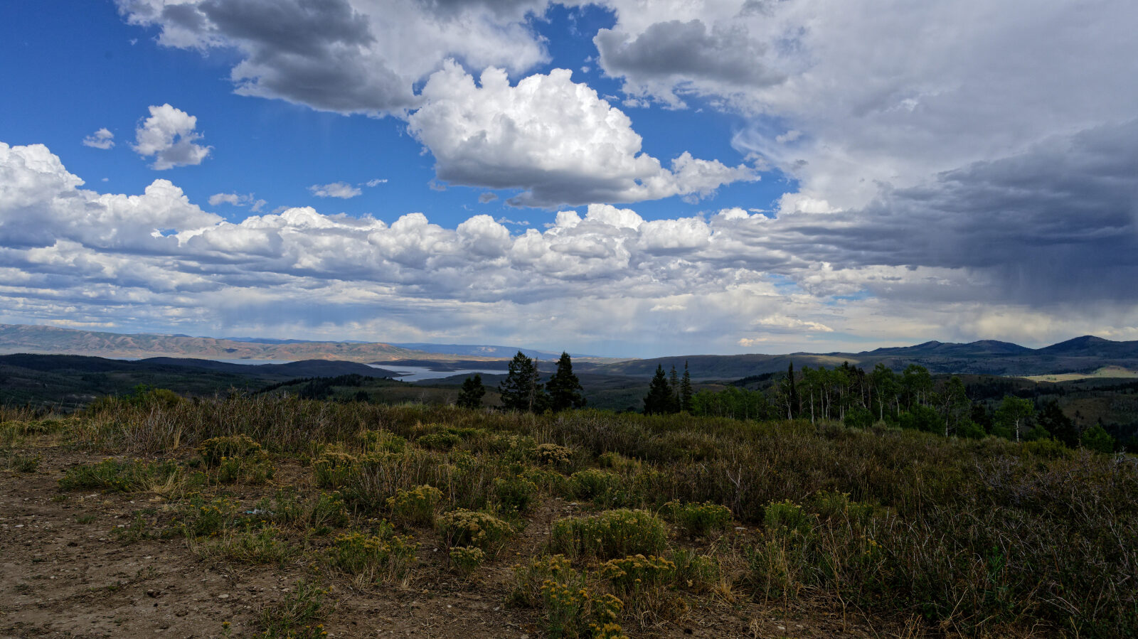 A camping spot with plenty of room for multiple rigs. There are many more along this road.