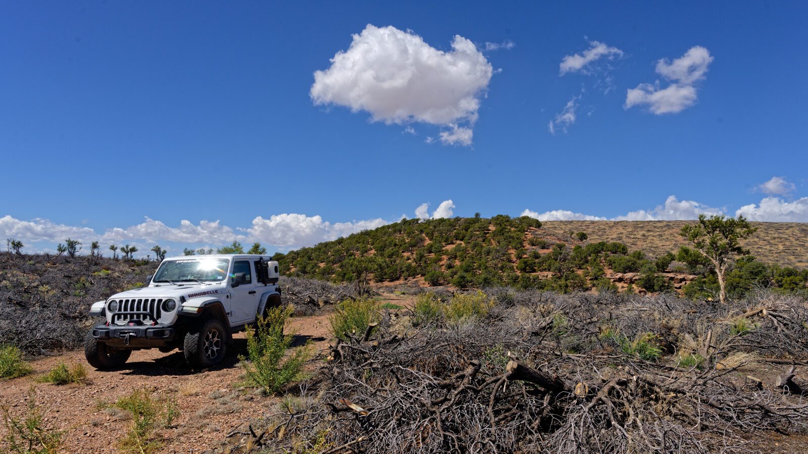 End of the trail, with a view of Parowan, Parowan Gap and Paragonah.