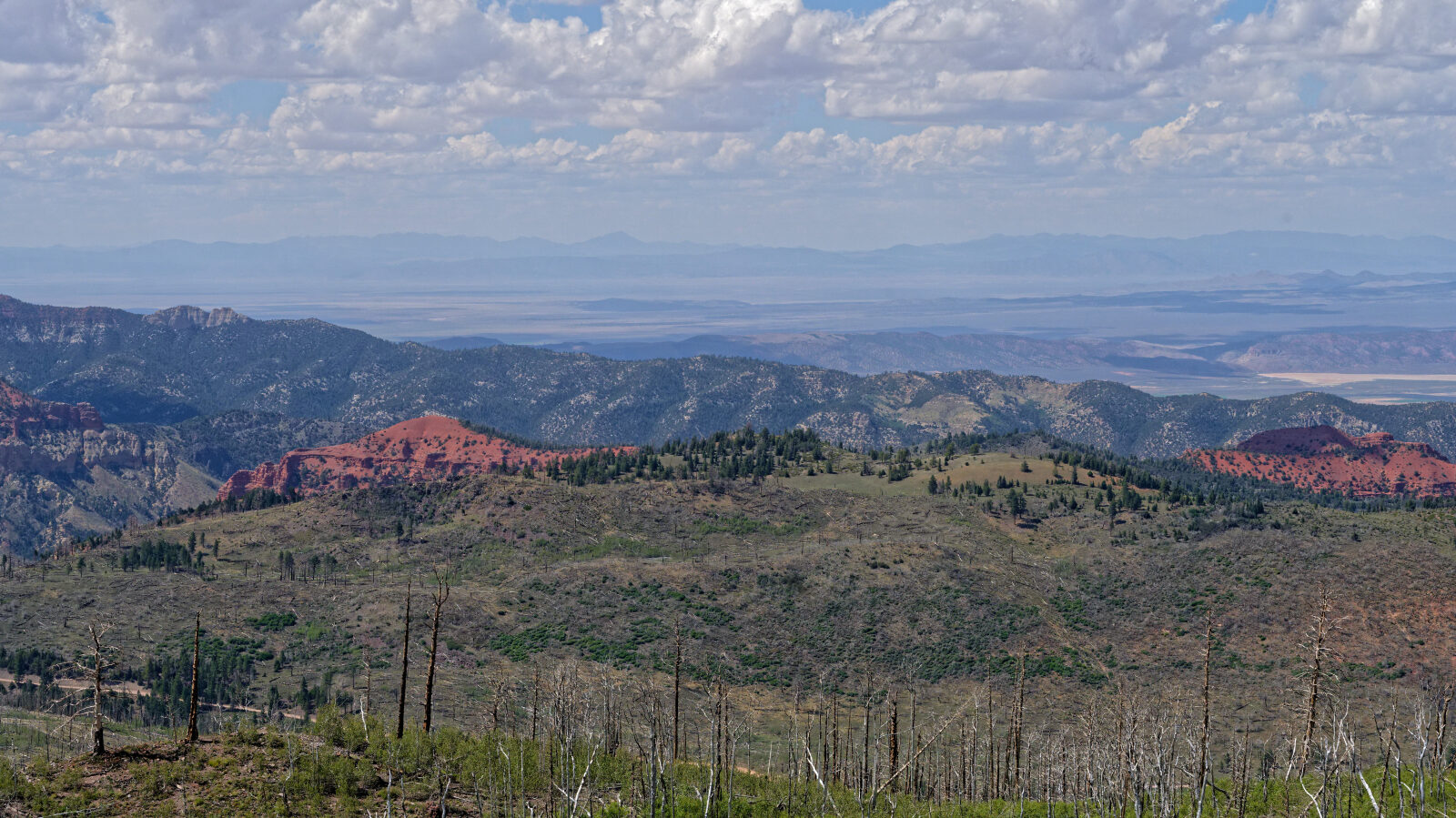 The trail ends at a 72 inch wide restricted trail with a 2,500 lb weight limit. The shale shelf road would let a heavier rig slide off. The top has views of Yankee Meadows Reservoir, Parowan Gap and the mountains in Nevada.